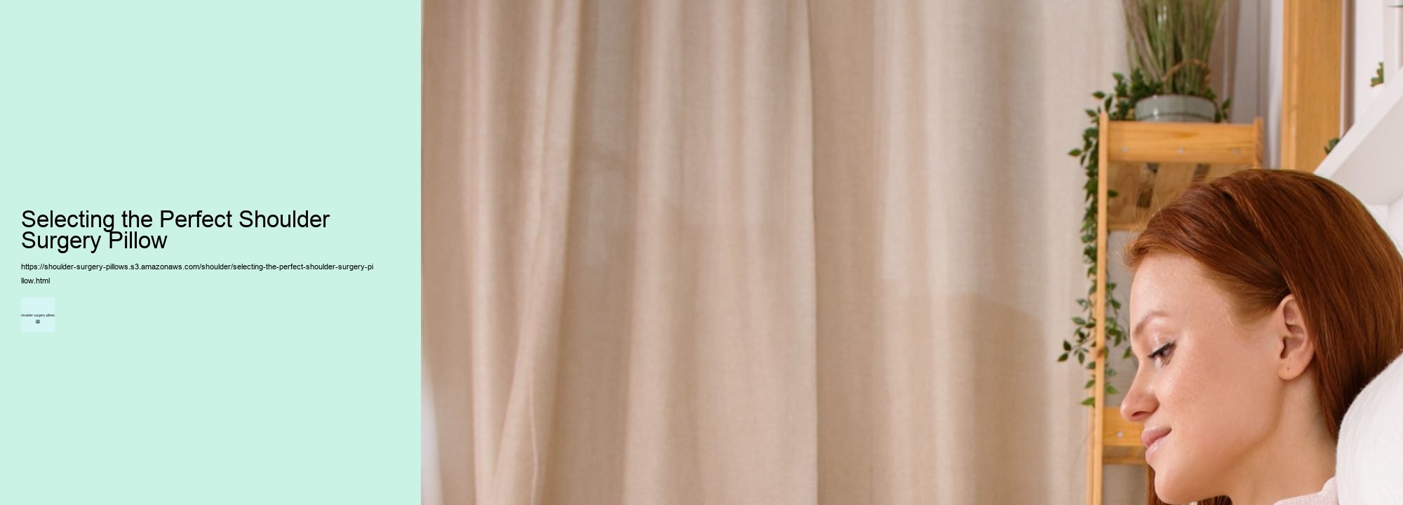 Selecting the Perfect Shoulder Surgery Pillow